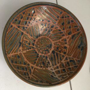 Vintage art Ceramic Bowl in Natural Tones